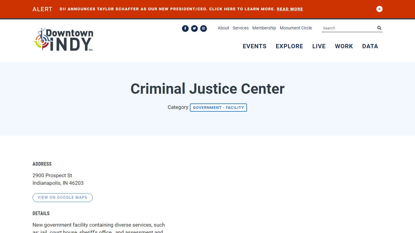 Criminal Justice Center | Downtown Indianapolis